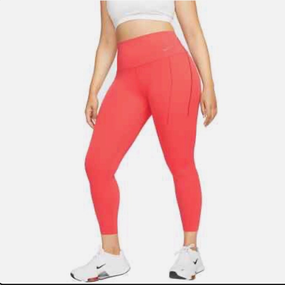 Nike Universa Dri-Fit Women's InfinaSmooth Leggings H/R Ember Glow Size-S NWT